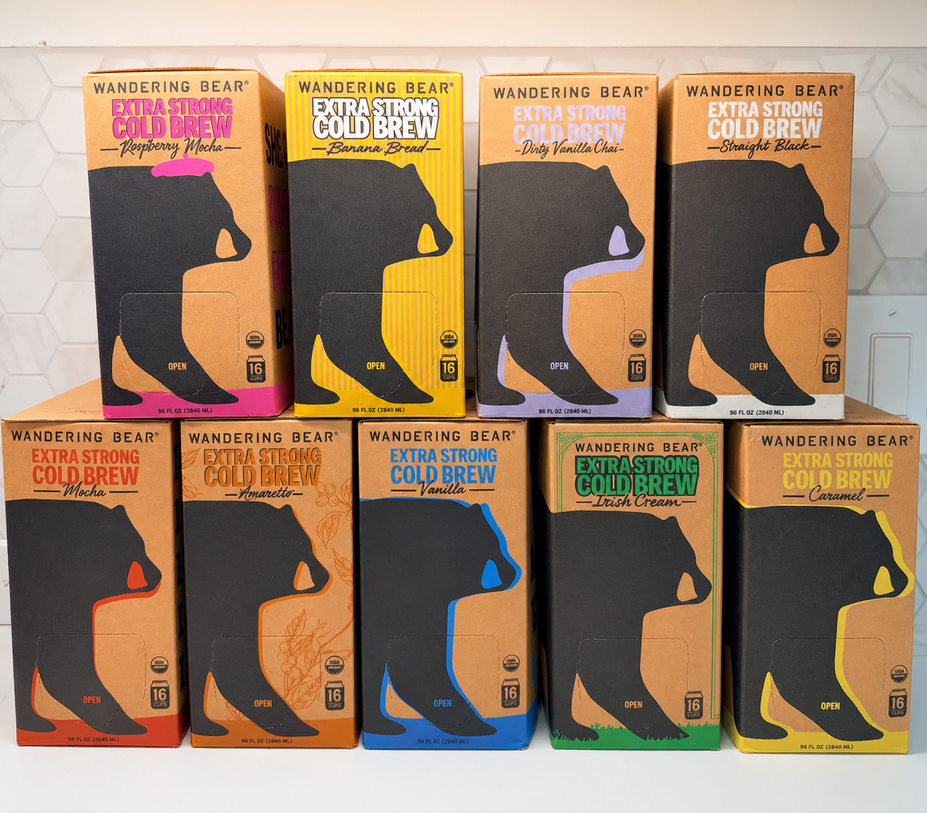 Wandering Bear cold brew variety in many flavors